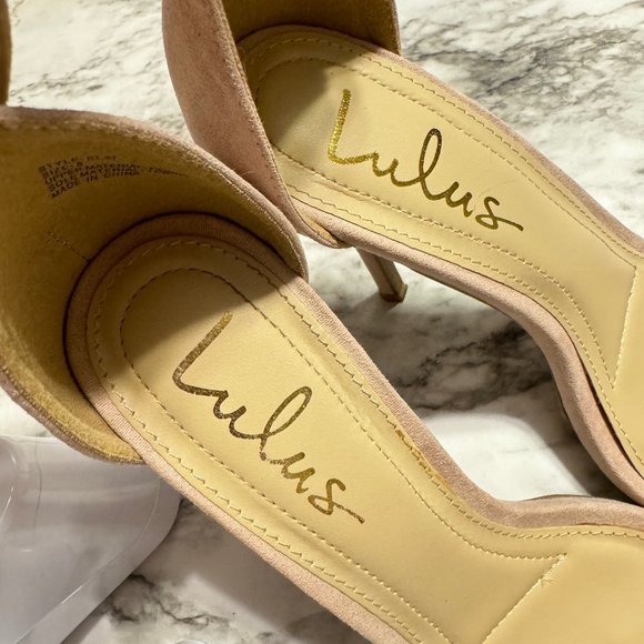 🎉😀CLEARANCE SALE!!!😀🎉 LULU'S Blush Pink Elsi Ankle Strap Heels Sz. 8 - Picture 5 of 8